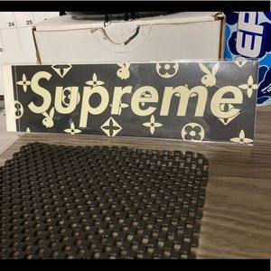 Supreme x LV Playboy Monogram Box Logo Sticker EXTREMELY RARE!